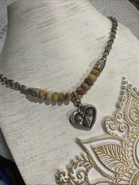 Brighton Botswana Terra Agate Stone Beaded Necklace great condition